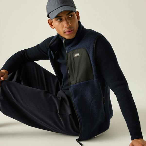 Regatta Mens Frankie Borg Body Warmer - Navy/Black - 
