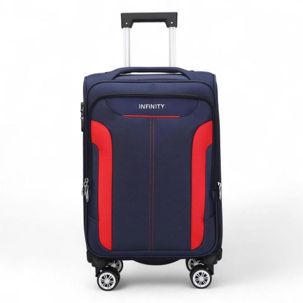 Infinity Luggage Soft Cabin Suitcase 36.5 x 23.5 x 58 cm Nylon 900D Suitable Integrated Lock for Easyjet, Ryanair, Wizzair