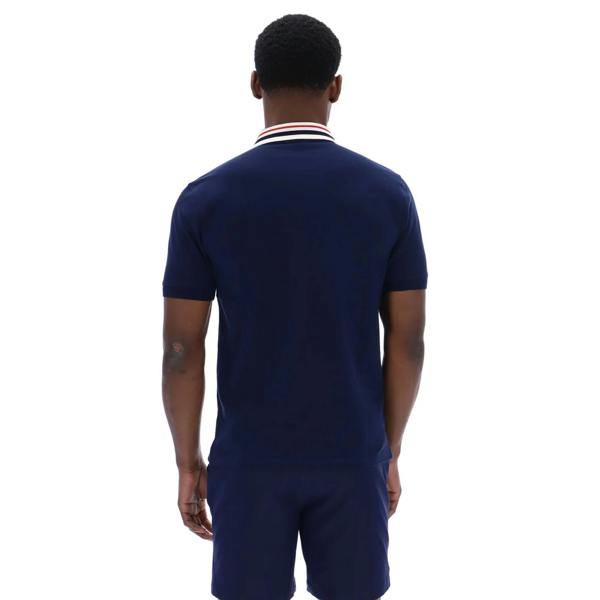 Fila Achille Heritage Contrast Collar Basic Polo Shirt Fila Navy