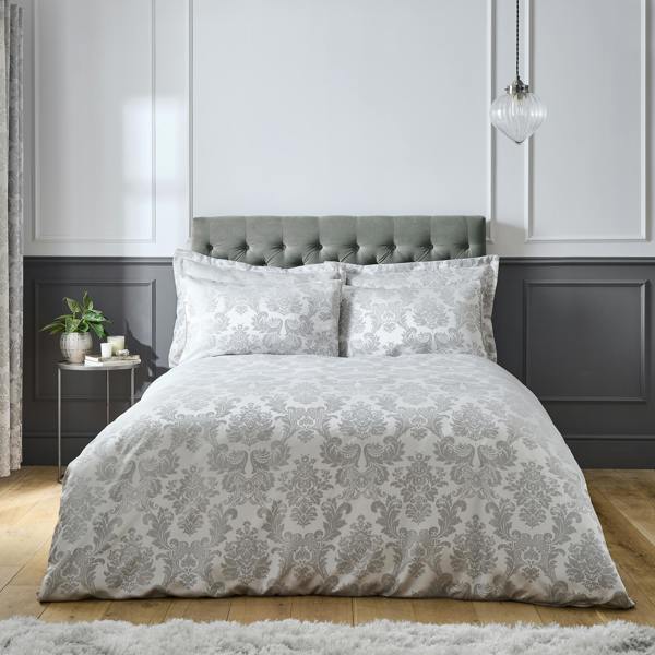 Catherine Lansfield Damask Jacquard Duvet Cover Set