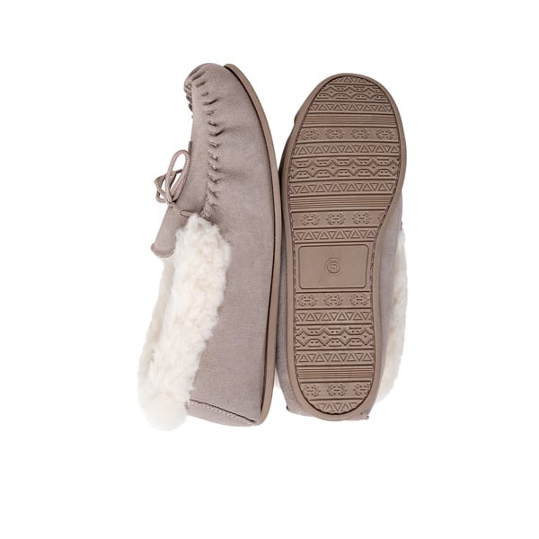Nordvek Womens Sheepskin Suede Moccasin Slippers