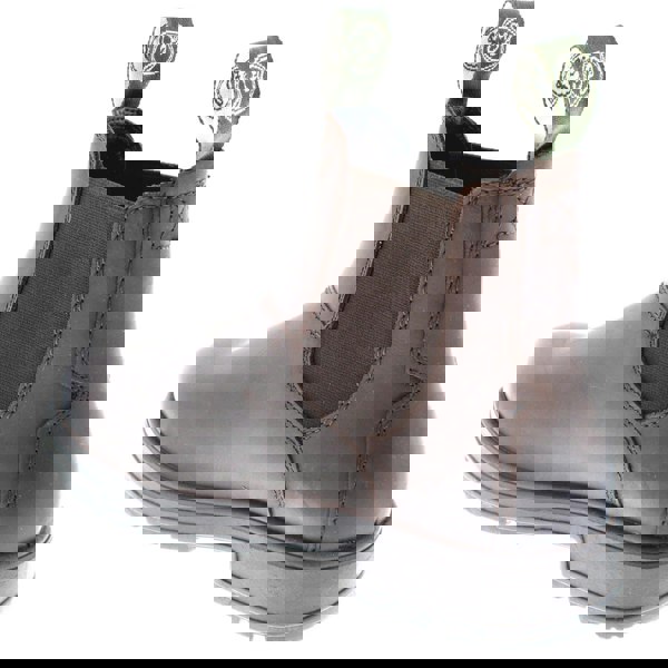 Frank James Braunton Greasy Brown Mens Chelsea Pull On Boots