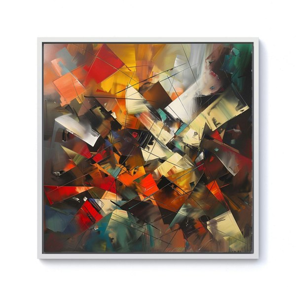 Warren Reed Dynamic Chaos: Energy Unleashed Framed Canvas