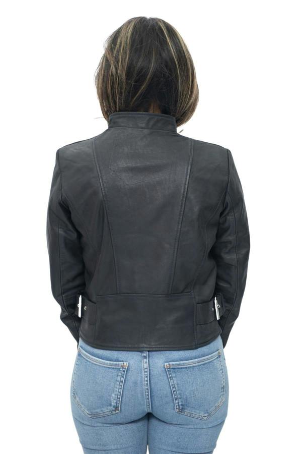 Infinity Leather Womens Leather Biker Jacket-Celaya
