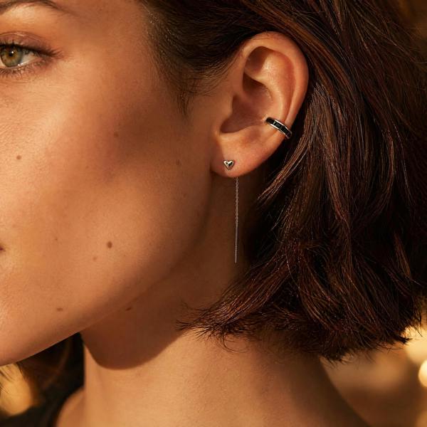 Gold Trip Black Baguette Ear Cuff