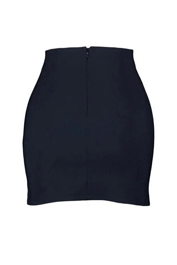 WOVCOR Woven Skirt with Slit Detail
