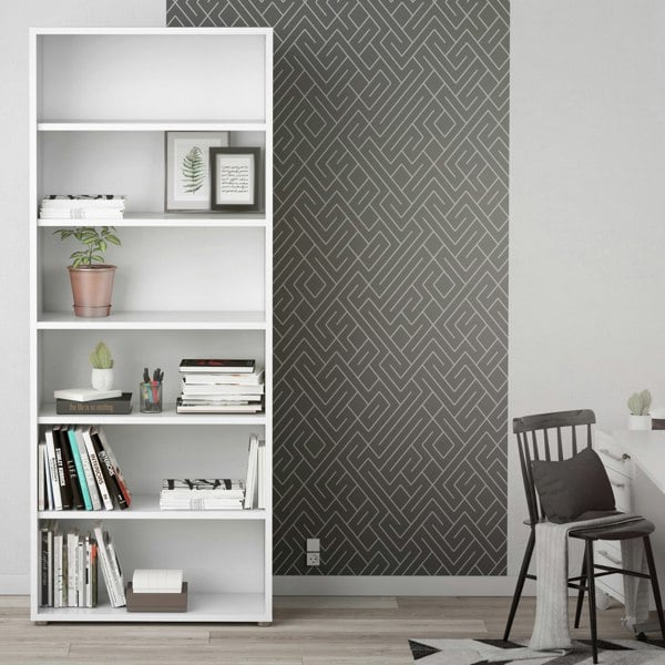 Furniture To Go Prima Bookcase 5 Shelves in White