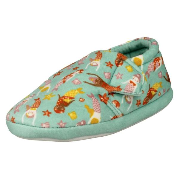 Clarks Childrens Clarks Print Detailed Slippers - Fluffy Snug T