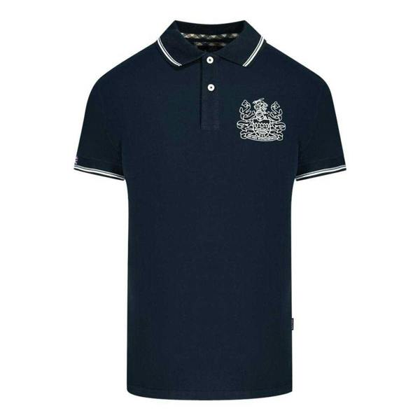 Aquascutum Unisex Adult Aldis Tipped Polo Shirt - Navy