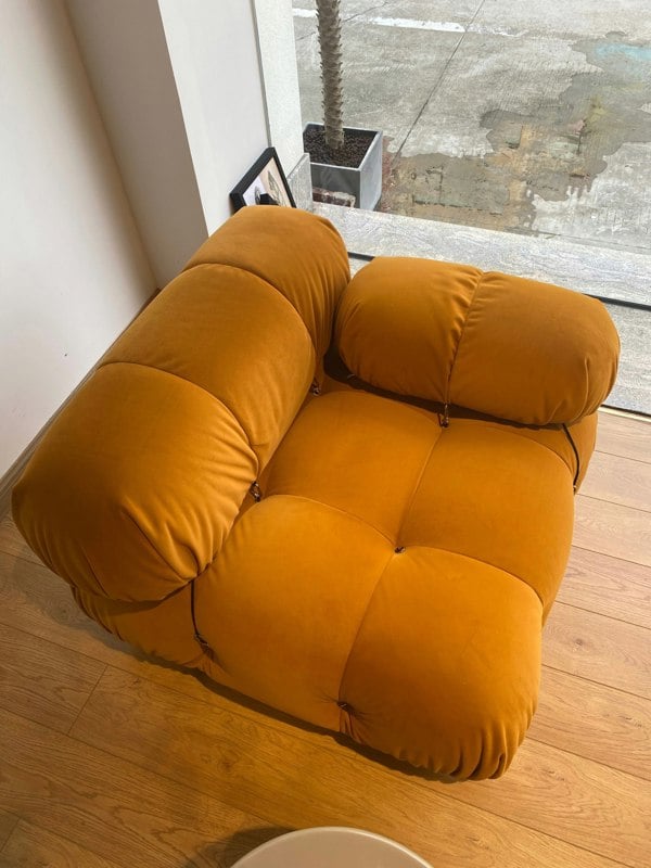 B&B Camaleonda Style Sofa, Two Seater, Three Seater, Three Seater Corner Sofa, Velvet-Rit Concept-Orange-Two Seater 190cm-NO Ottoman-Rit Concept