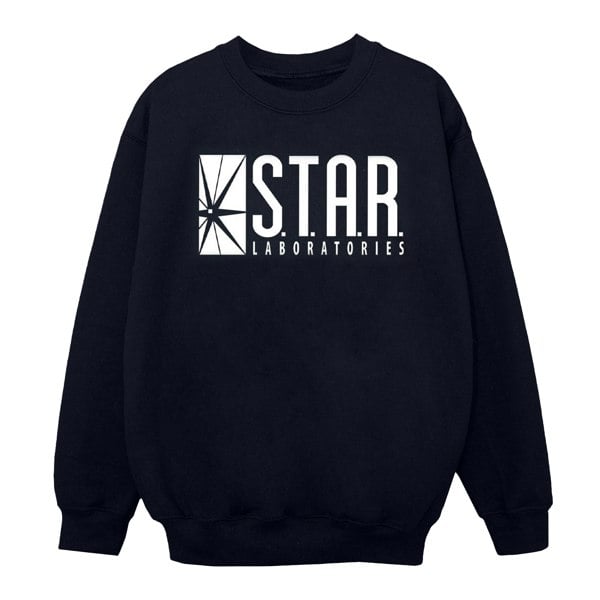 DC Comics Boys The Flash Star Labs Sweatshirt - Navy Blue