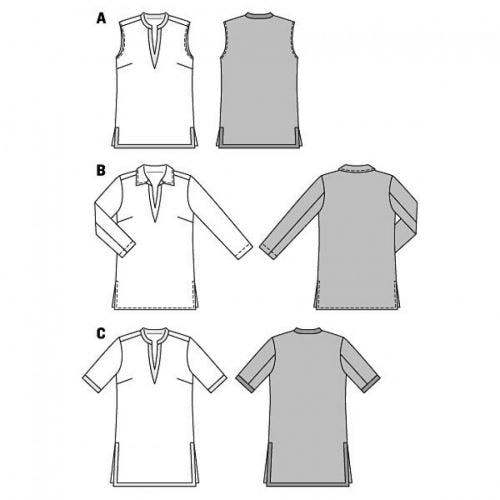 Burda Sewing Pattern 6809 Tops and Tunics For Women, 8-10-12-14-16-18-20 - Easy