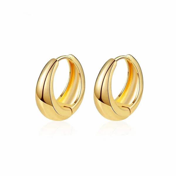 Elk & Bloom Chubby 14k Gold Huggie Hoops