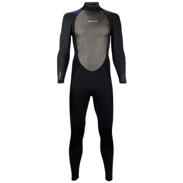 Sola Mens Fusion - Back Zip 3/2mm Fullsuit Wetsuit - Black/Black