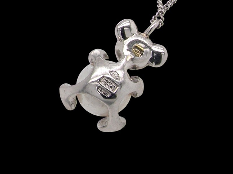 A Teddy Bear Pendant rear view