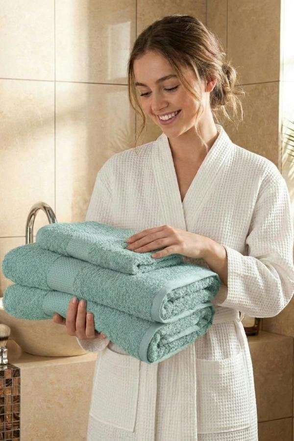 Dyzi Supersoft Absorbent Egyptian Cotton Bathroom Towels 550GSM
