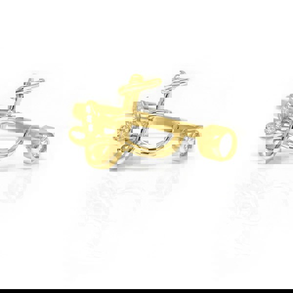 Say It With Adjustable Winged Initial Ring - Yellow Gold Plated