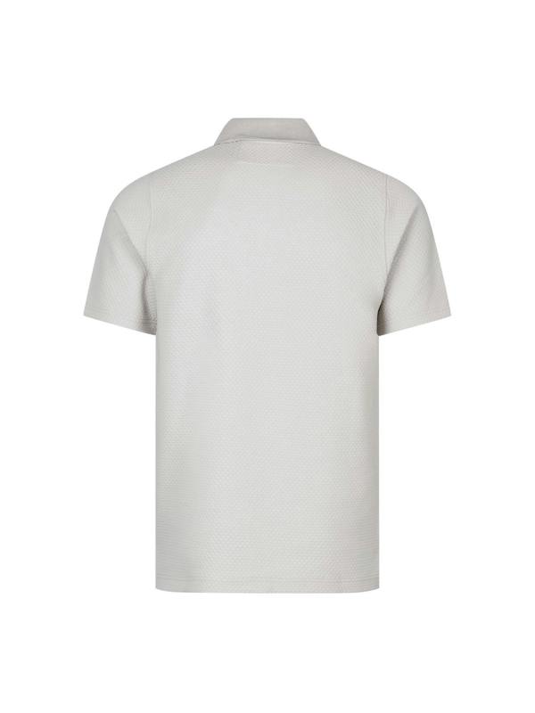 Luke 1977 LUKE1977 Gilbraltar Zip Polo Shirt - Ice Grey
