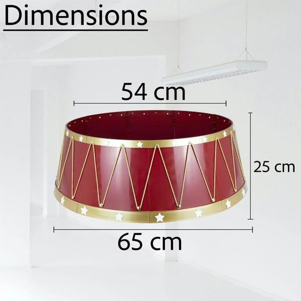 25.6 to 28.4 Inch Drum Christmas Tree Collar Foldable Base Cover for a Neat Festive Finish image 5