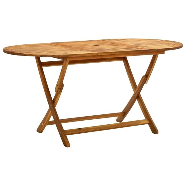 Berkfield Folding Garden Table 160x85x75 cm Solid Acacia Wood