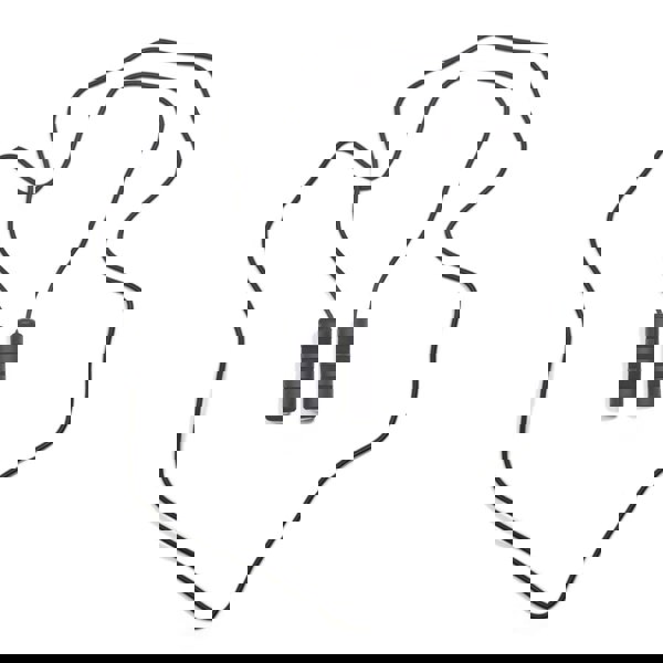 Black adidas jump rope on a white background