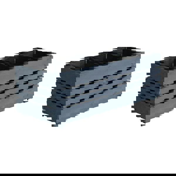 Cerland Geteborg Garden Wooden Planter 91cm x 40cm 40L Modern Grey Trough