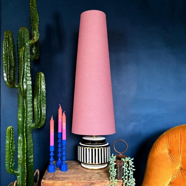 Love Frankie Dirty Pink Cotton Oversized Cone Lampshades