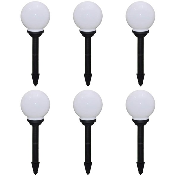 Berkfield Outdoor Pathway Lamps 6 pcs LED 20 cm with Ground Spike