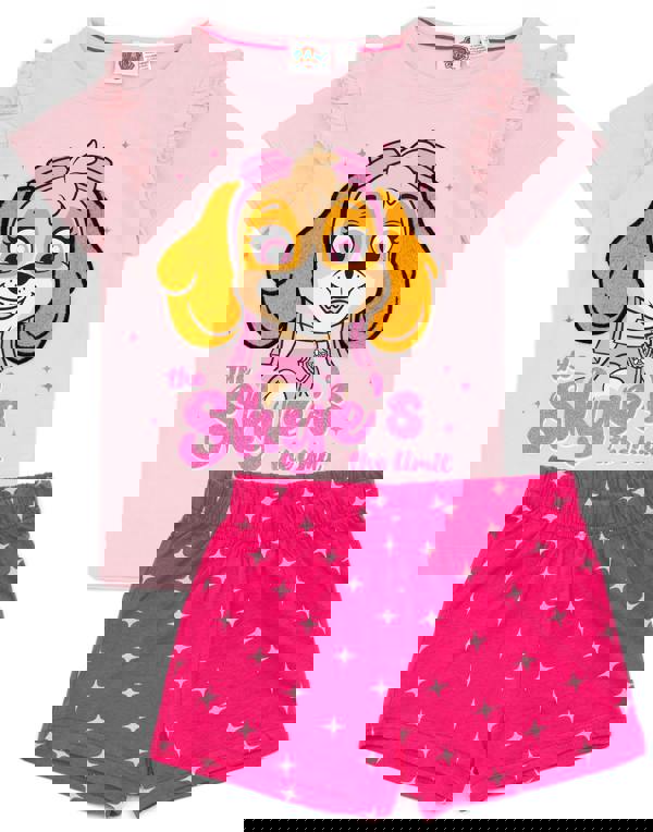 Paw Patrol Girls Pink Short Sleeve Short Leg Pyjama Set