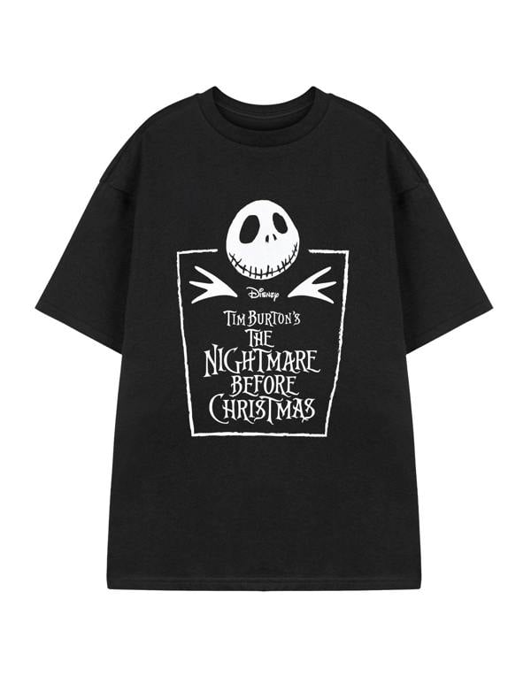 Disney The Nightmare Before Christmas Boys Black Coffin Short Sleeved T-Shirt
