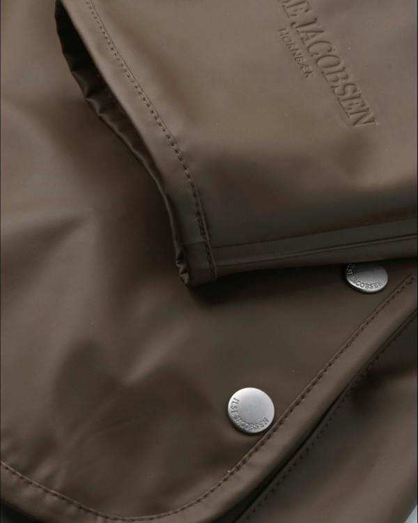 Ilse Jacobsen Rain Womens A - Line Rubberised Raincoat - Mud 206 | CHO | Designer Womens Rain Coats