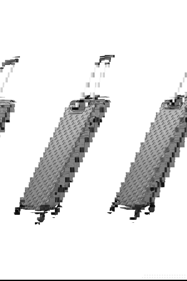 Living and Home Lightweight Hardside Travel Suitcase with Spinner Wheels, 28" Silver