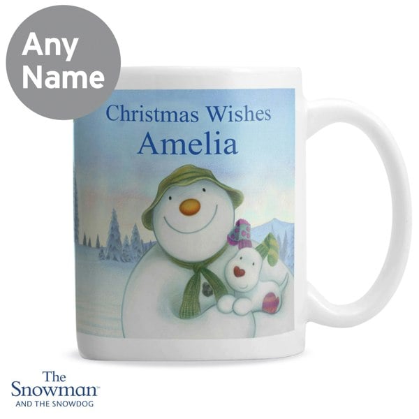 Personalised Memento Company Personalised Traditional The Snowman and the Snowdog Mug