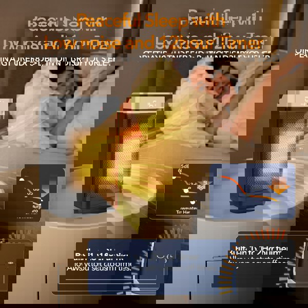 Air Pro Portable Electric Space Heater 10" - Remote Control -  LED Display 1-12HR Timer