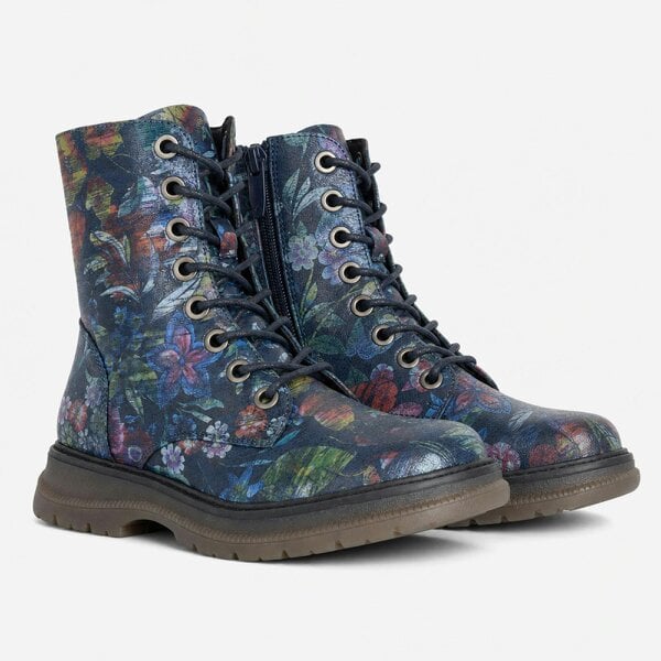 Cipriata ANNETTA Floral/Multi Ankle Boots   in  Blue