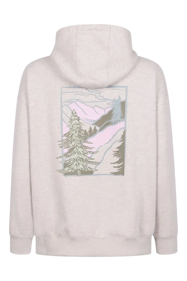 Mountain Warehouse Womens Landscape Lightweight Relaxed Fit Hoodie - Off White