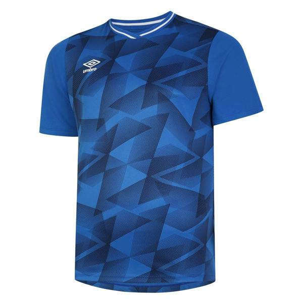 Umbro Mens Triassic Logo Short-Sleeved Jersey - Royal Blue/Dark Navy - 