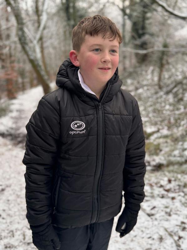 Quilted Puffer Hooded Jacket Black – Warm, Durable Winter Coat - Optimum