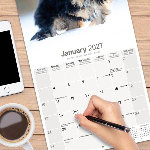 Yorkshire Terrier Puppies Calendar 2027, Wall Calendars, Month To View, Dogs, Gift
