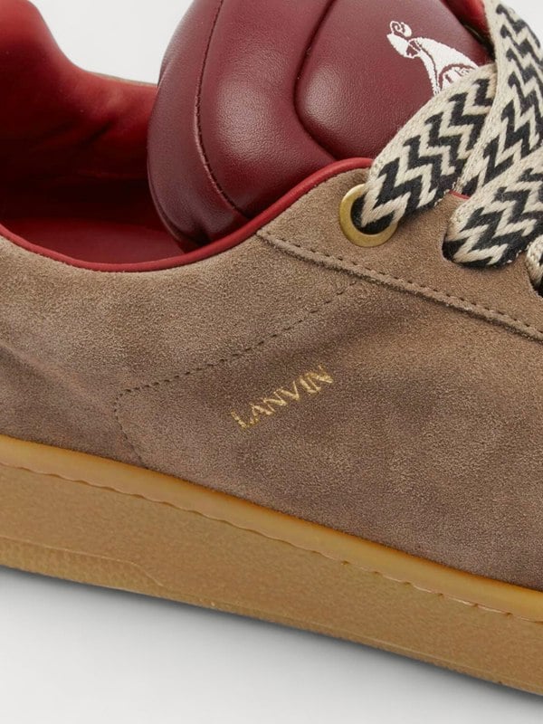 Lanvin X Future Hyper Curb Sneakers Leather Suede Brown