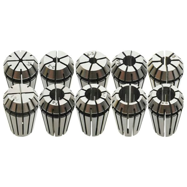 Berkfield ER16 Collets 10 pcs Turning Tool Set