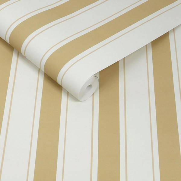 Sophie Allport Oundle Stripe Warm Honey Wallpaper