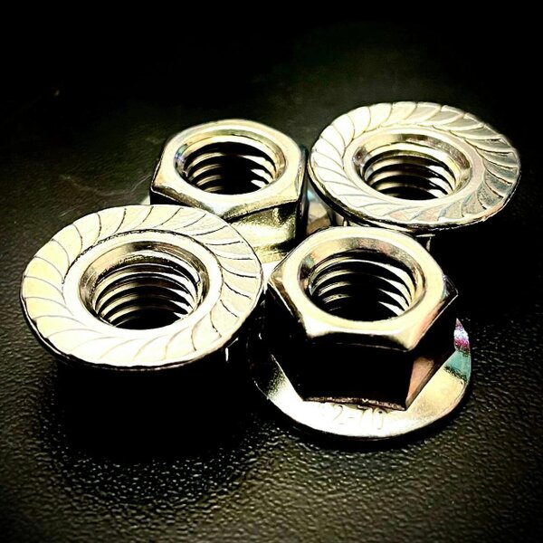 Fixaball Hex Nut Serrated Flange A2/ 304 Stainless Steel DIN 6923