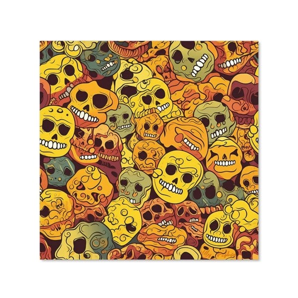 Warren Reed - Designer Autumnal Skulls Pattern Kitchen Splashback