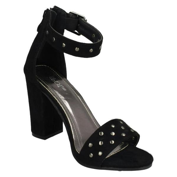 Spot On Ladies Spot On Mid Chunky Heel Sandals
