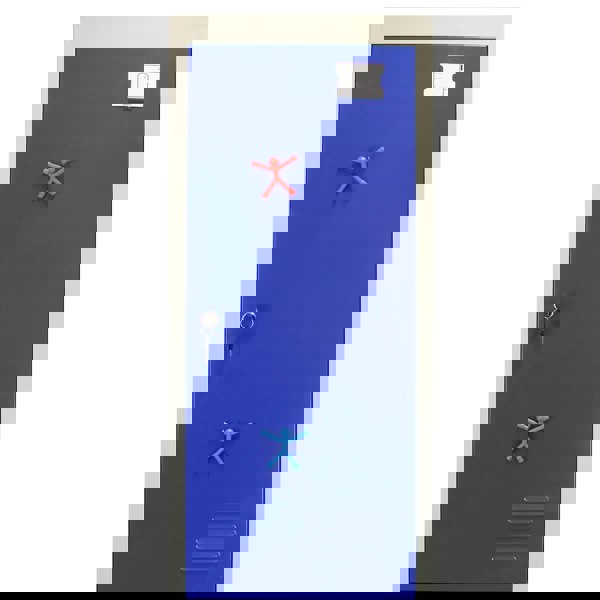 Monstershop Metal Storage Lockers - Two Doors, Flatpacked, Blue