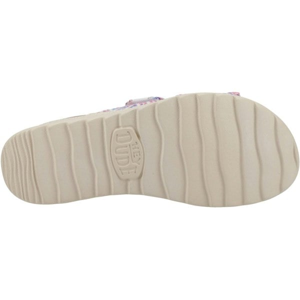 HEYDUDE Delray Slide Surf Baja Polyester Blend Women's Blue/Pink/Multi Sandals