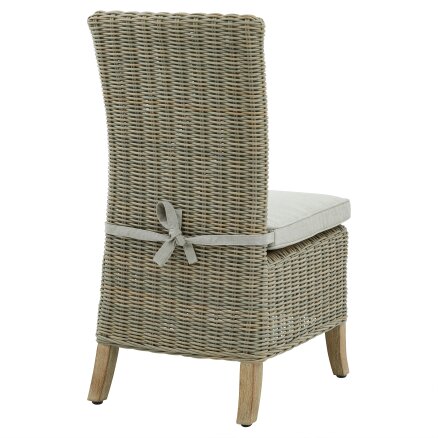 Wyld Haus Sorrento Outdoor Grey Wicker Dining Chair with Cushion