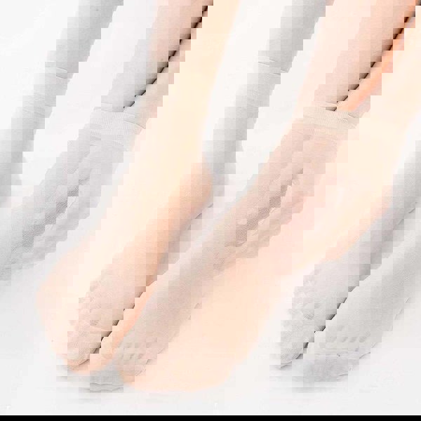 Anysox 10 Pairs Free Size Fashion Socks High Quality Velvet Silk Spring Summer Breathable Soft Cotton Bottom Wicking Slip-resistant for Women Grey