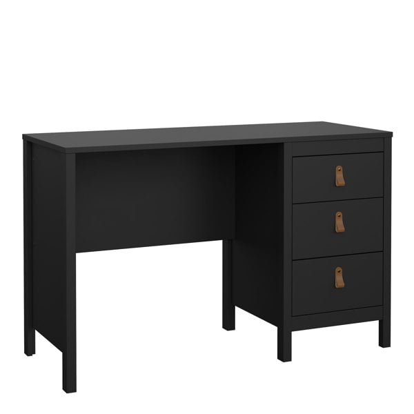 Furniture To Go Barcelona Desk 3 drawers Matt Black